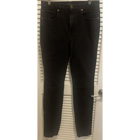 Khaite Black Straight Jeans w/leg Zipper Size 29x34